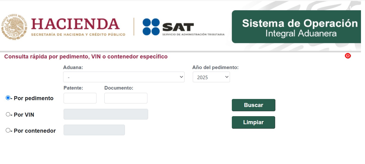 consultar la validez de un pedimento vehicular 