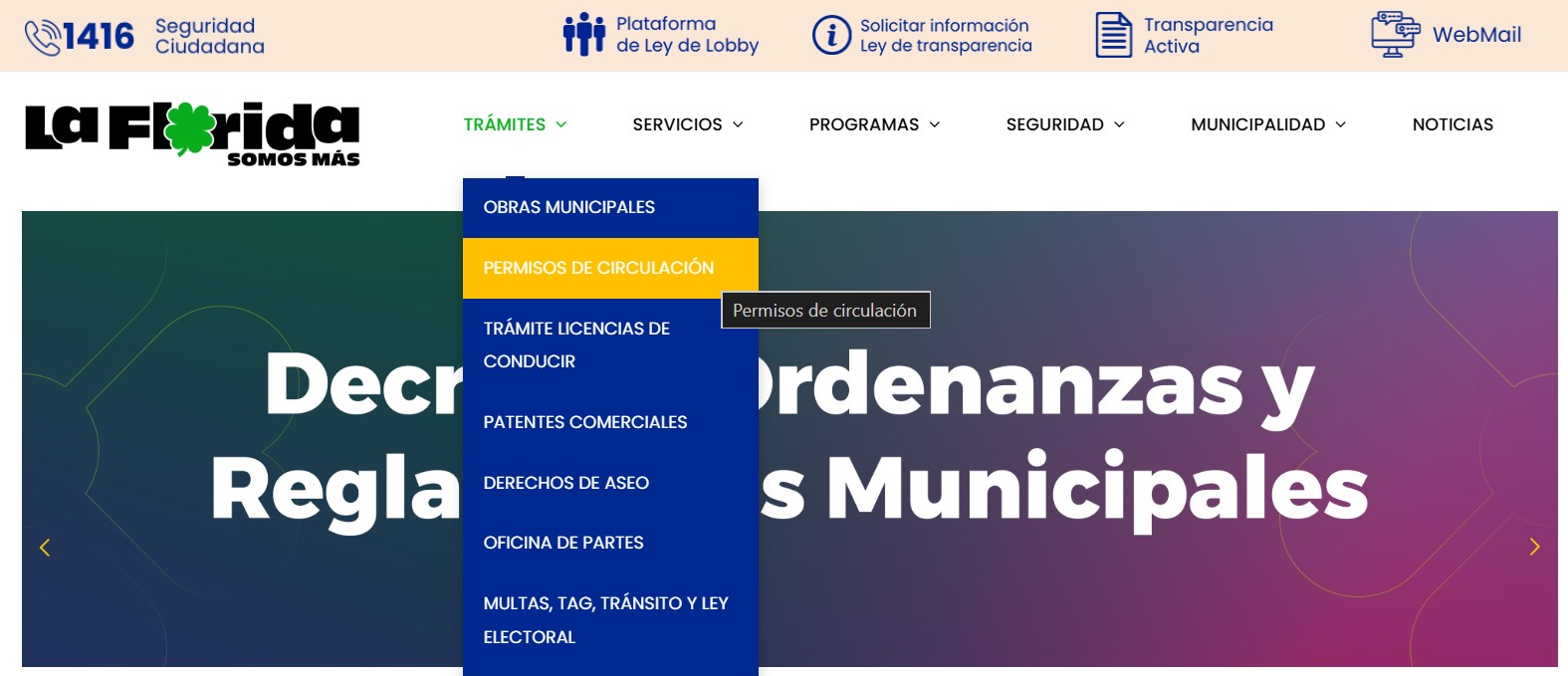 sitio municipalidad la florida