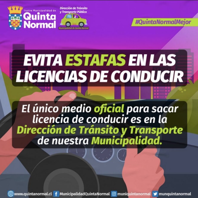 sitio web de licencia en quinta normal
