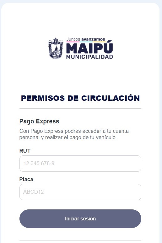 pago de permiso de circulación Maipú