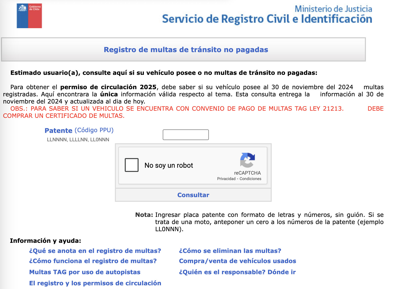Carabineros de Chile e imposición de multas de tránsito
