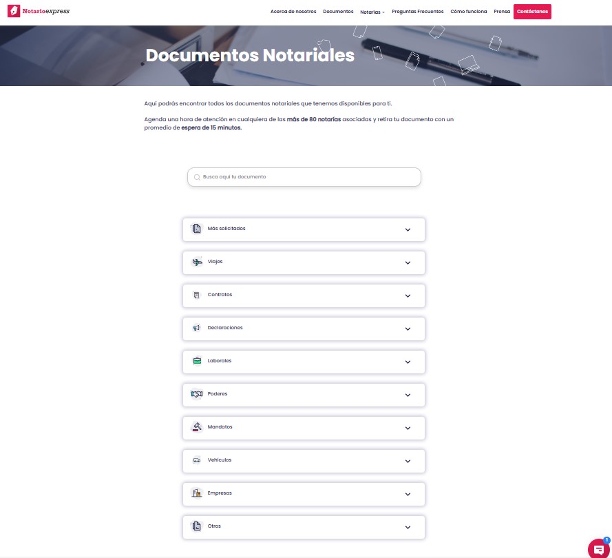notarioexpress documentos