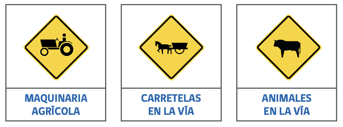 Señales de advertencia de peligro en el tránsito