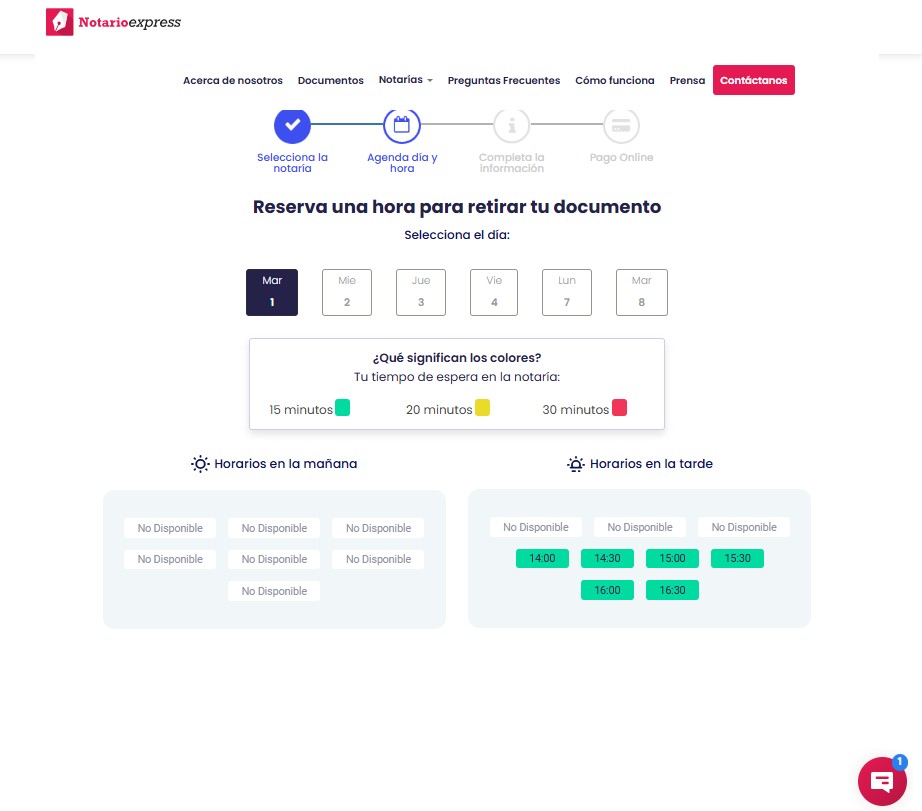 notarioexpress agenda cita