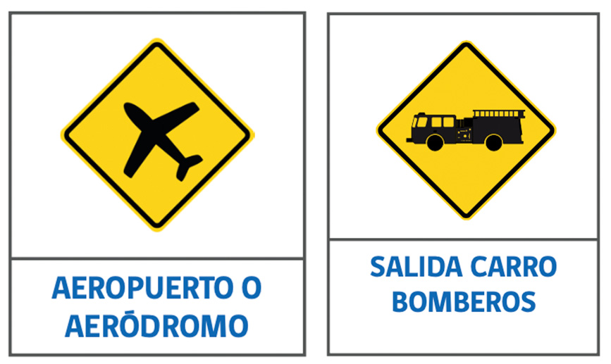 Señales de advertencia de peligro en el tránsito