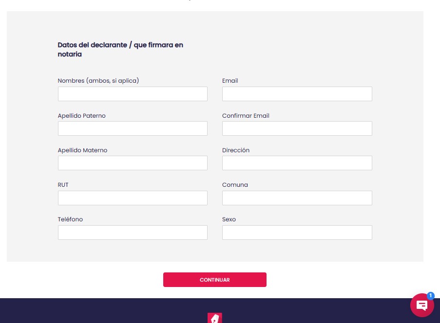 notarioexpress completar datos
