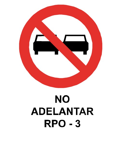 señal de no adelantar
